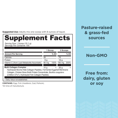 Ancient Nutrition Collagen Powder Protein with Probiotics, Unflavored Multi Collagen Protein with Vitamin C, 45 Servings, Hydrolyzed Collagen Peptides Supports Skin and Nails, Gut Health, 16oz