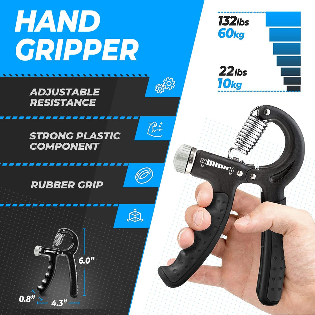 roygra Grip Strength Trainer (5 Pack), Forearm Strengthener Exerciser, Hand Strengthening Devices, Finger Strengthener, Workout Exercise Fitness Equipment, Baseball Climbing Calisthenics Basketball