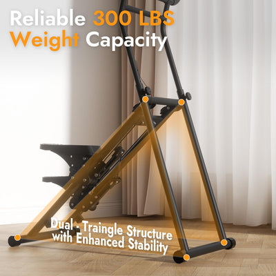 MACYO Stair Stepper for Home Workout - Full-Size Foot Pedals with Tablet Holder, Foldable Stepping Climbers, Easy Assembly, Compact Design for Cardio & Leg Training