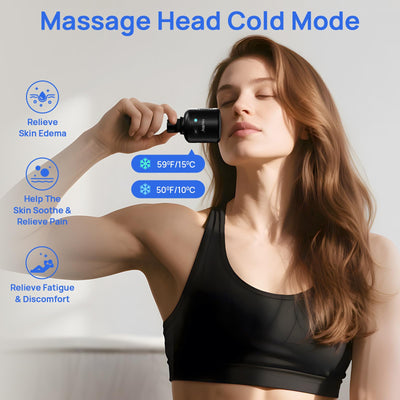 Percussion Massage Gun Deep Tissue with Heat and Cold, Portable Handheld Muscle Massager, Percussion Back Body Masajeador 12mm Amplitude for Athletes, Runner, Gifts for Men Women