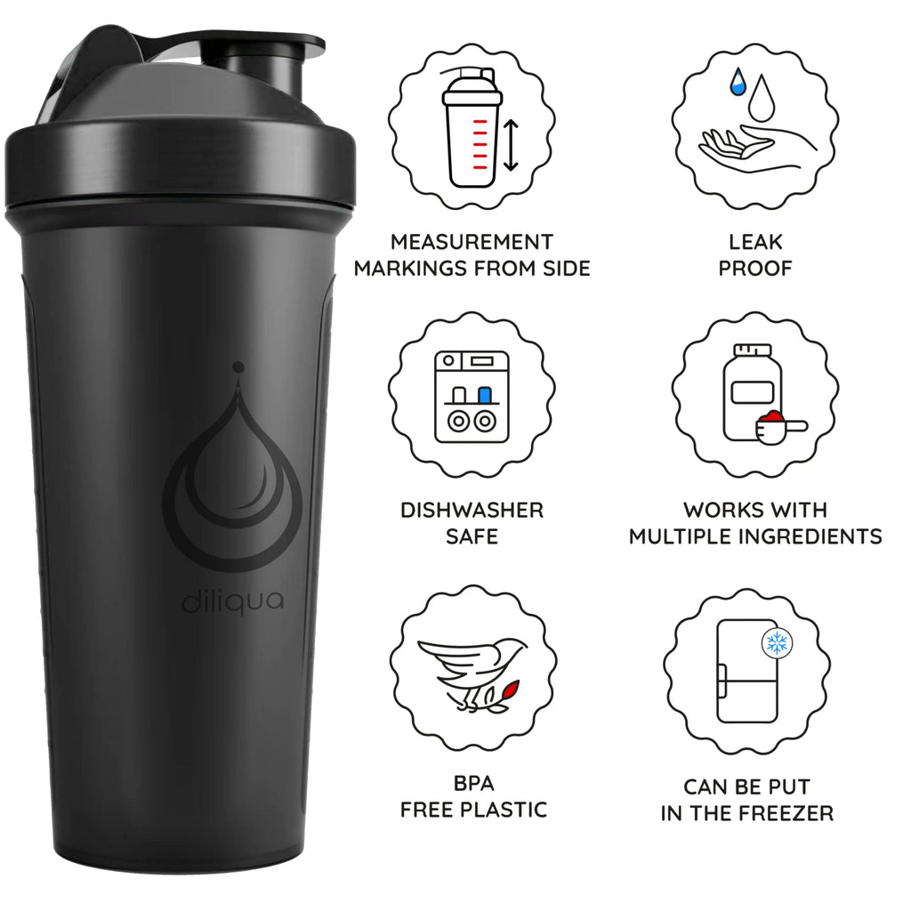 2 PACK, 28 oz & 20 oz Shaker Bottles with Powerful Wire Whisks for Protein Mixes | Leakproof Blender Shaker Bottle Pack | BPA-Free & Dishwasher Safe | Shaker Bottle | Shaker Cups for shakes