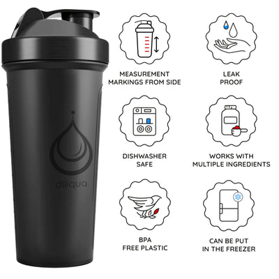 2 PACK, 28 oz & 20 oz Shaker Bottles with Powerful Wire Whisks for Protein Mixes | Leakproof Blender Shaker Bottle Pack | BPA-Free & Dishwasher Safe | Shaker Bottle | Shaker Cups for shakes