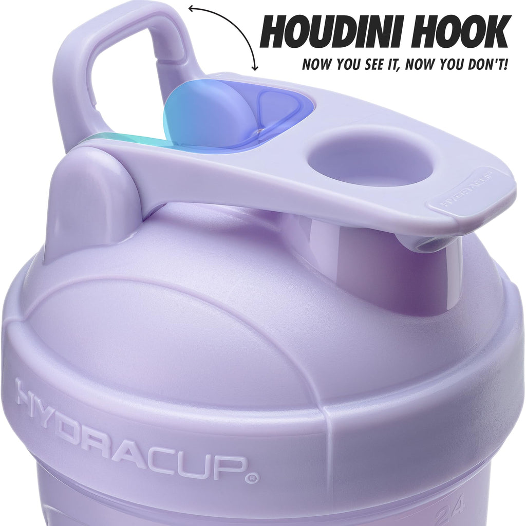 Hydra Cup ProFlow [2 Pack] 28 oz Shaker Bottles for Protein Shakes, Shaker Cups with Ball Blender Whisk, Shaker Bottle with Handle, Travel To Go, BPA Free (Black & Grey, 28oz)