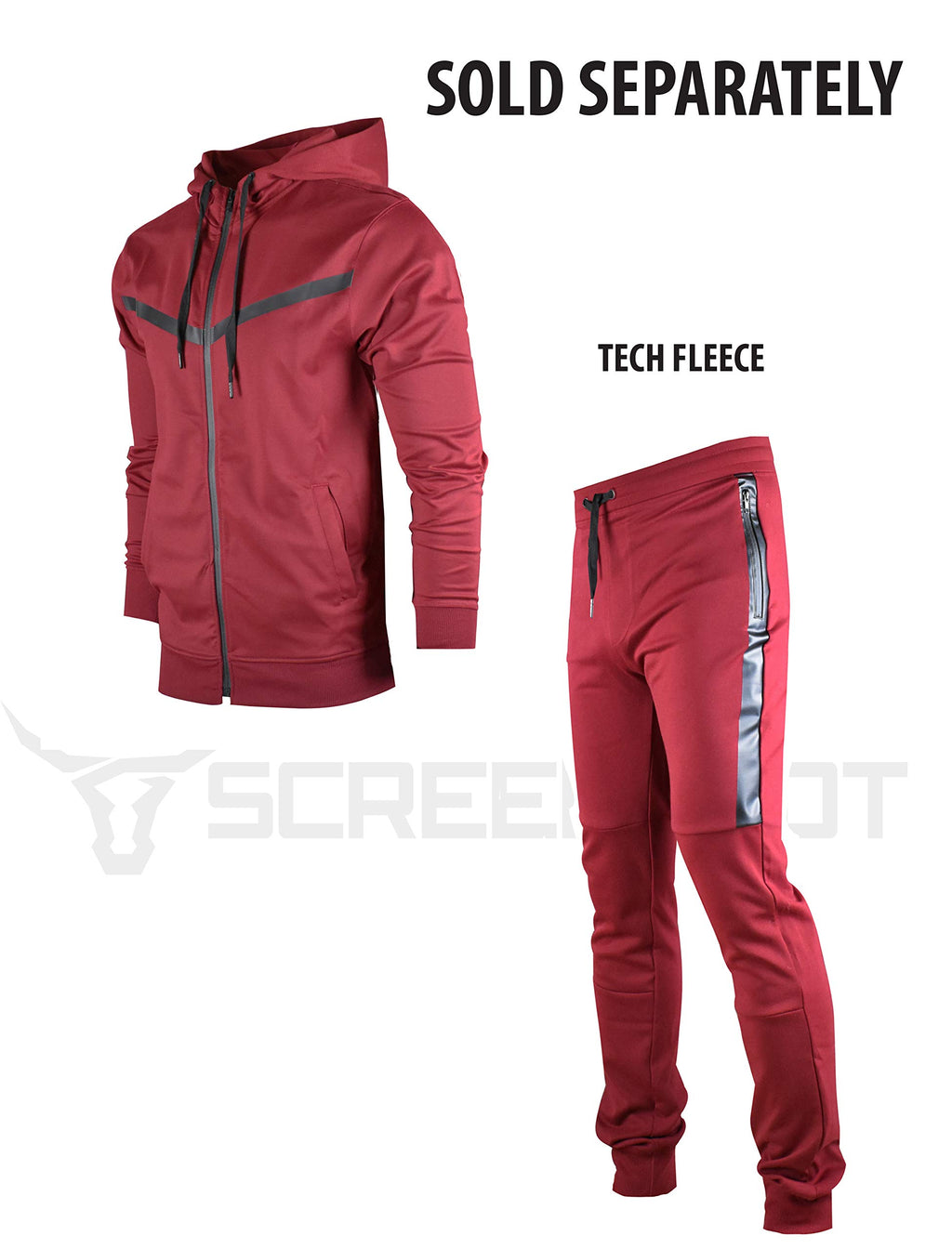 SCREENSHOT Sports Mens Premium TechFleece Fashion Hoodie - Athletic Jogger Fitness Workout Gym Jacket