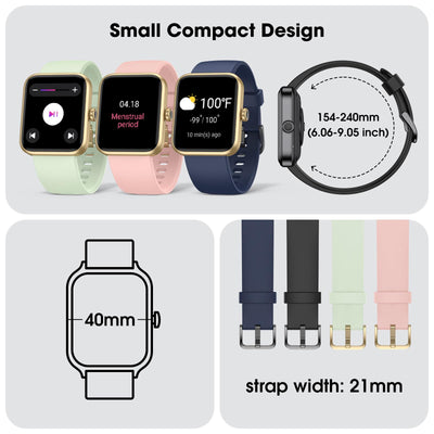 Smart Watch for Women Men, Fitness Tracker Watch with Heart Rate Monitor, Sleep, Blood Oxygen Tracker, 5ATM Waterproof Smartwatch Sports Watch Compatible with Android iOS Phones Step Calories Counter
