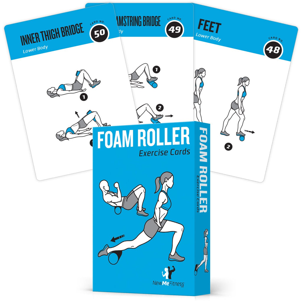NewMe Fitness Stretching Workout Cards, Instructional Fitness Deck for Women & Men, Beginner Fitness Guide to Training Exercises at Home or Gym