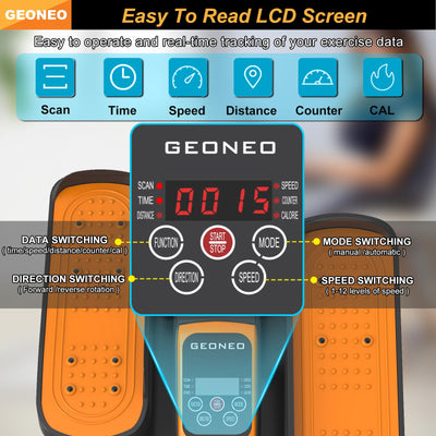 Under Desk Elliptical Machine, Electric Elliptical Exerciser for Senior, Quiet & Small Electric Seated Pedal Exerciser for Home with Display Monitor, Remote Control & 12 Adjustable Speeds