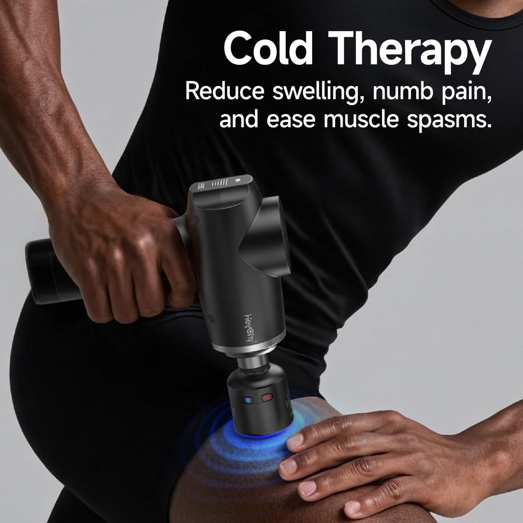 Percussion Massage Gun Deep Tissue with Heat and Cold, Portable Handheld Muscle Massager, Percussion Back Body Masajeador 12mm Amplitude for Athletes, Runner, Gifts for Men Women