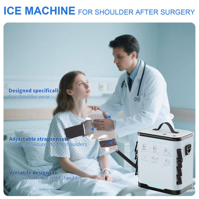 Cold Therapy Machine with Programmable Timer, Portable Ice Machine for Knee After Surgery, Knee Replacement Recovery System for Pain Relief with Compression Pad