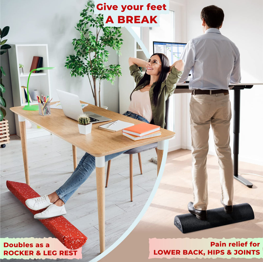 Yes4All High-Density EPP Half Round Back Roller Foam, Exercise Foam Roller for Yoga, Pilates & Stretching - 12, 18, 24, 36 inch