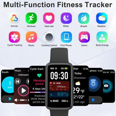 Fitness Tracker,Smart Watch with 24/7 Heart Rate Blood Oxygen Sleep Monitor,1.47" HD Touchsreen with Step & Calorie Counter 100+ Sport Modes Health Activity Trackers for Men and Women (Pink)