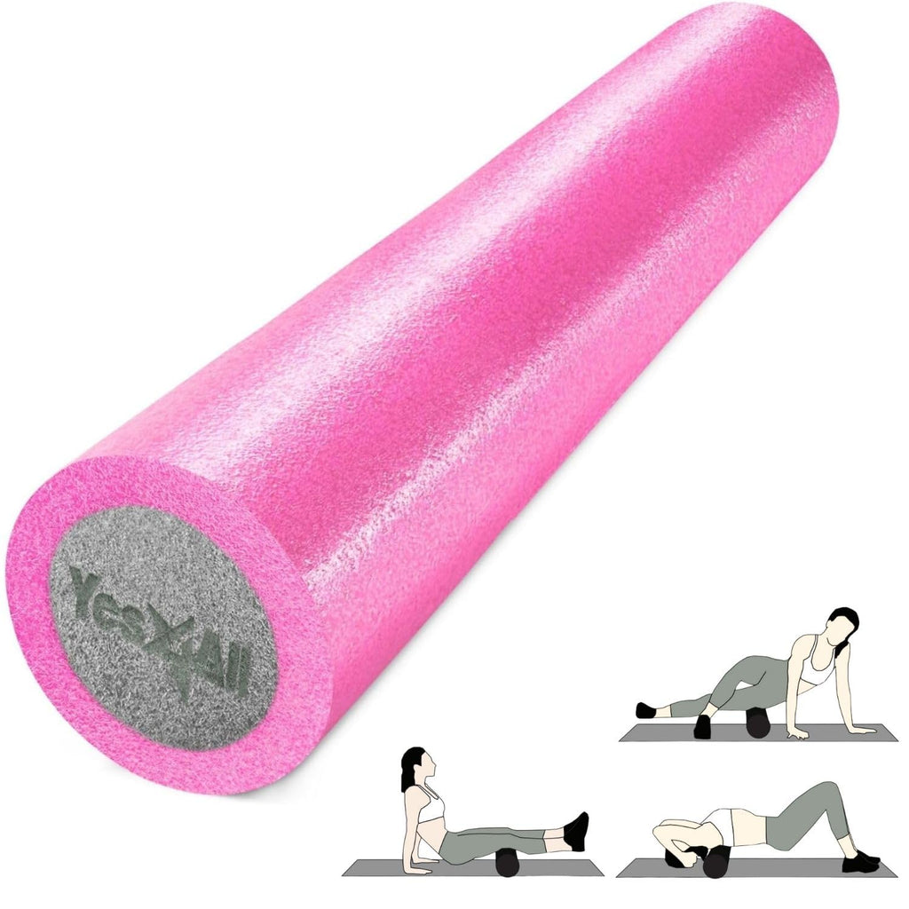 Yes4All High-Density EPP Round Back Roller Foam, Exercise Foam Roller for Yoga, Pilates & Stretching - 12, 18, 24, 36 inch