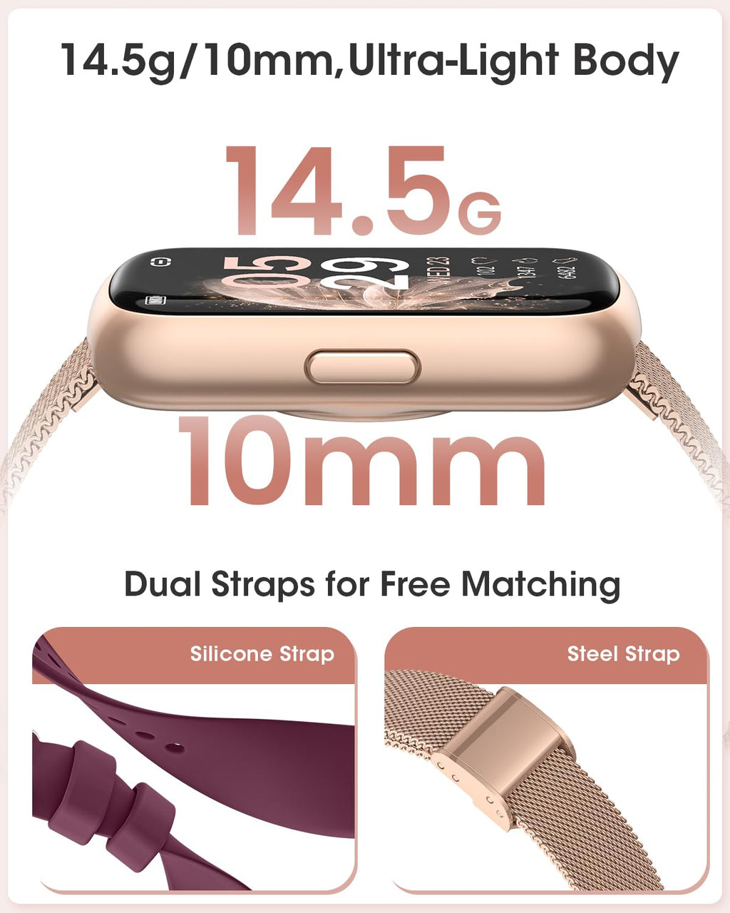 Fitness Watches for Women, Fitness Tracker with Heart Rate/SpO2 Monitor, Smart Watches for Women with Sleep/Step Tracker, 20+ Sport Modes Activity Tracker, Android Smart Watch for Phones