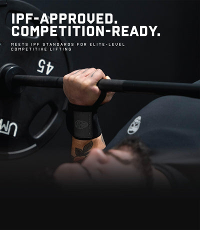 Gymreapers Weightlifting Wrist Wraps (IPF Approved) 18" Professional Quality Wrist Support with Heavy Duty Thumb Loop - Best Wrap for Powerlifting Competition, Strength Training, Bodybuilding