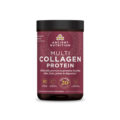 Ancient Nutrition Collagen Powder Protein with Probiotics, Unflavored Multi Collagen Protein with Vitamin C, 45 Servings, Hydrolyzed Collagen Peptides Supports Skin and Nails, Gut Health, 16oz
