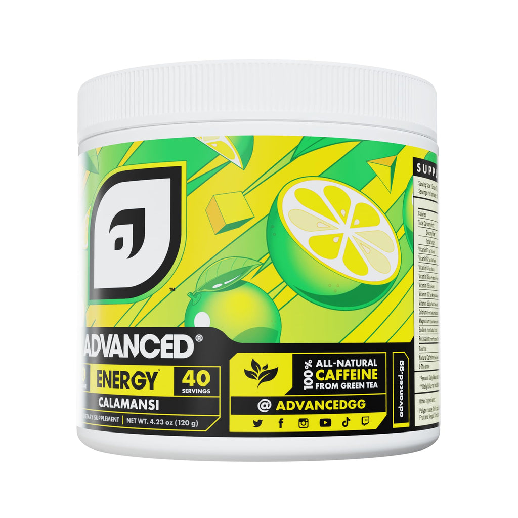 Advanced Energy - Energy Boosting Formula with Electrolytes for Hydration - L-Theanine to Combat Jitters - Sugar Free & Keto Friendly - No Maltodextrin (40 Servings) (Rocket Pop)