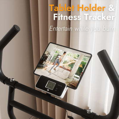 MACYO Stair Stepper for Home Workout - Full-Size Foot Pedals with Tablet Holder, Foldable Stepping Climbers, Easy Assembly, Compact Design for Cardio & Leg Training