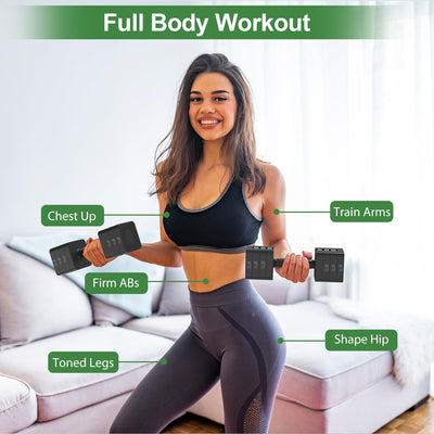 22LBS Adjustable Dumbbells Set, Hand Weights Sets with 5 Levels 3lb, 5lb, 7lb, 9lb, 11lb, Adjustable Weight Dumbbells for Women/Men Home Gym Full Body Workout