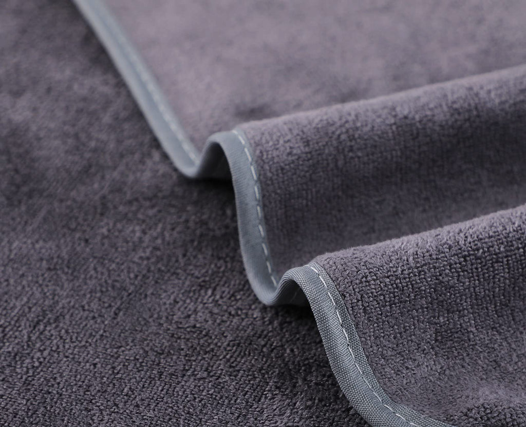 Microfiber Gym Towels Bigger Size Super Soft for Exercise Fitness, Sports, Workout, 380-GSM 15-Inch x 31-Inch Quick-Drying Towels (3 Pack, Grey+Blue+Purple)