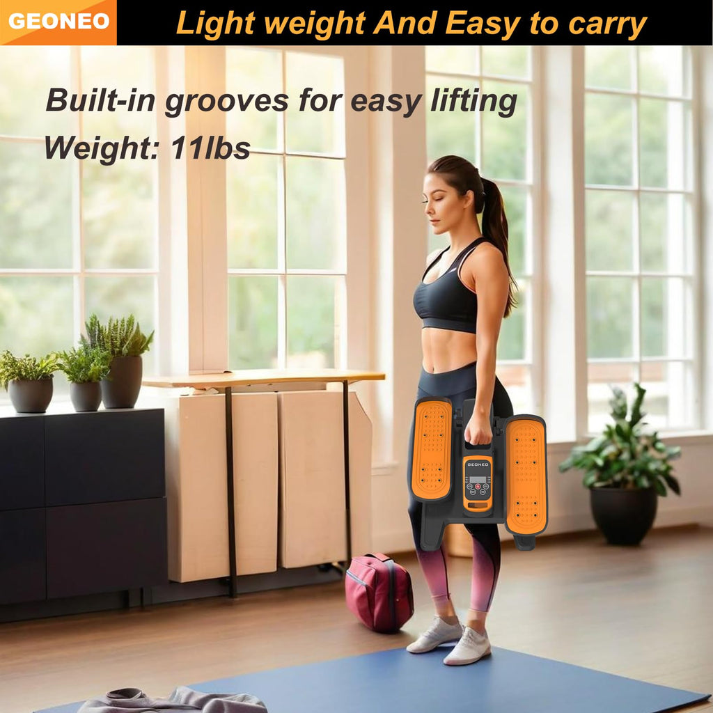 Under Desk Elliptical Machine, Electric Elliptical Exerciser for Senior, Quiet & Small Electric Seated Pedal Exerciser for Home with Display Monitor, Remote Control & 12 Adjustable Speeds