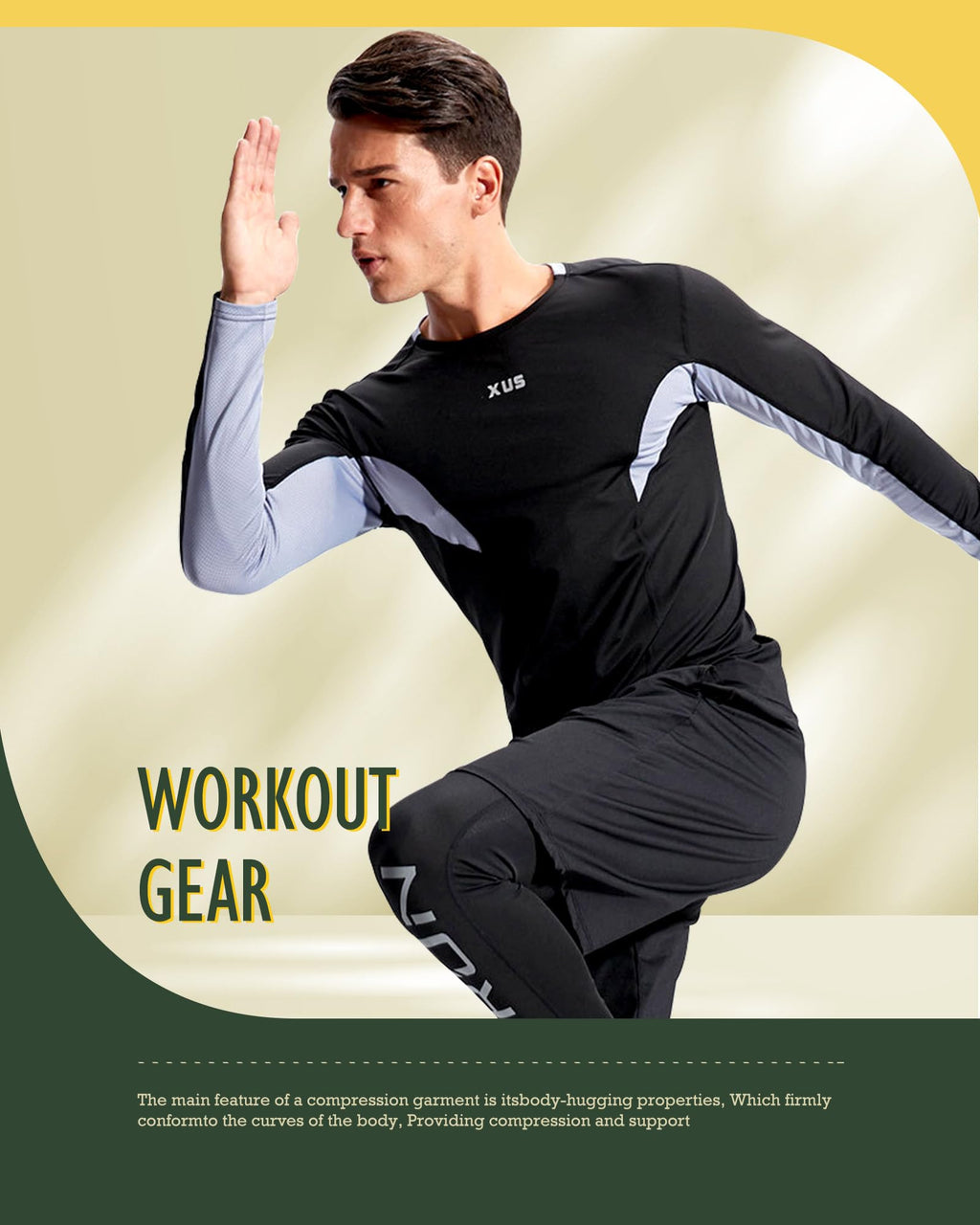 BOOMCOOL 5PCS Gym Clothes for Men Workout Sets