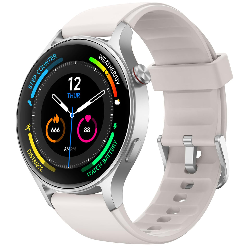 Fitpolo Smart Watch for Women,1.3" AMOLED Touchscreen Fitness Tracker, Make/Answer Calls, Heart Rate SpO2 Monitor, IP68 Waterproof, Sleep & Activity Tracking Smartwatch for Android Phones iPhone