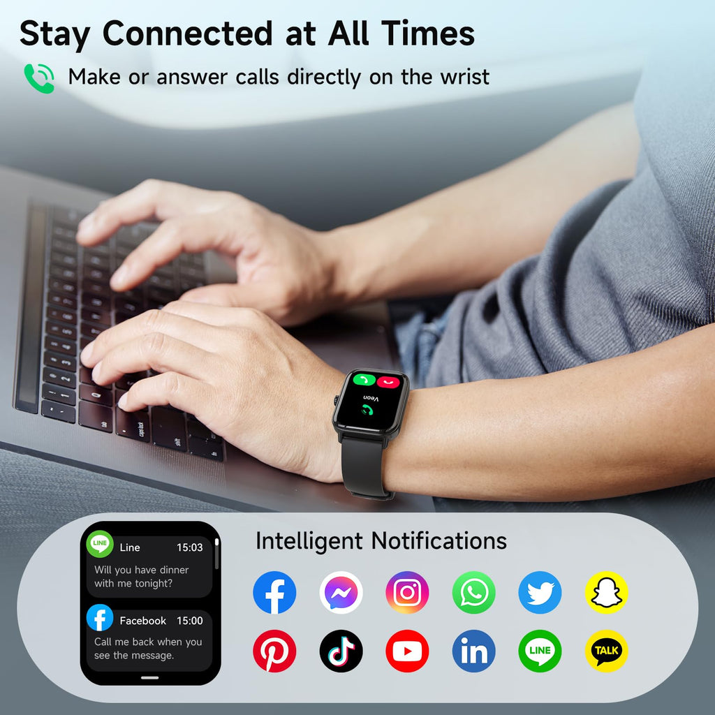 Smart Watch for Women Android & iPhone, Alexa Built-in, IP68 Waterproof Activity Fitness Tracker with Bluetooth Call (Answer/Make), 1.8" Smartwatch with Heart Rate/SpO2/Sleep Monitor, 100+ Sports Mode