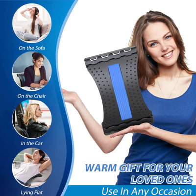 Back Stretcher for Lower Back Pain Relief, 3 Level Adjustable Lumbar Back Cracker Board, Back Cracking Device, Back Massager for Scoliosis, Spine Decompression