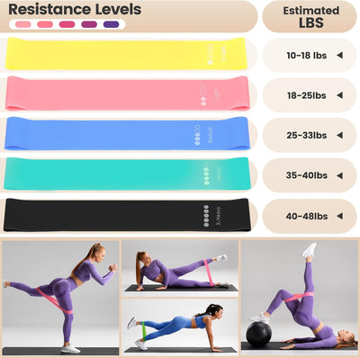 Pilates Essentials Kit for Home Workouts Women, Black Pilates Equipment Set with 9 Inch Yoga Ball, Pilates Slider, Resistance Band, yoga straps for stretching, Pilates Ring and Ball Set for Beginners