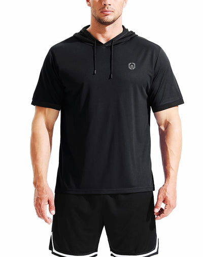 NELEUS Men's Dry Fit Performance Athletic Shirt with Hoods