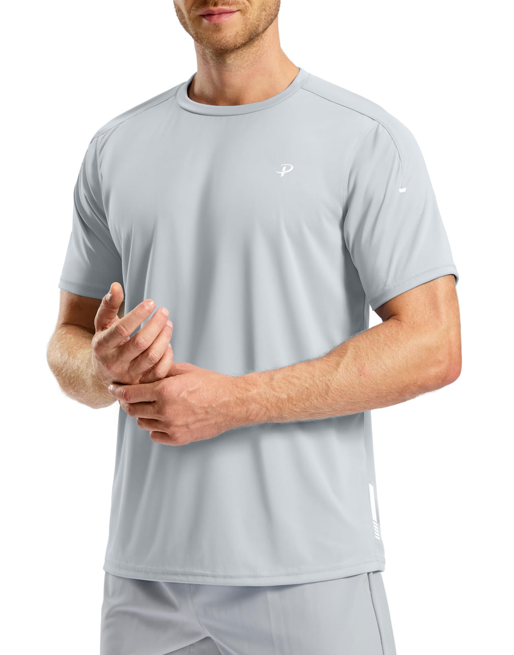 Pudolla Men's Workout Running T-Shirts Lightweight Quick Dry Athletic Gym Shirts for Men Short Sleeve Sport Tee Tops