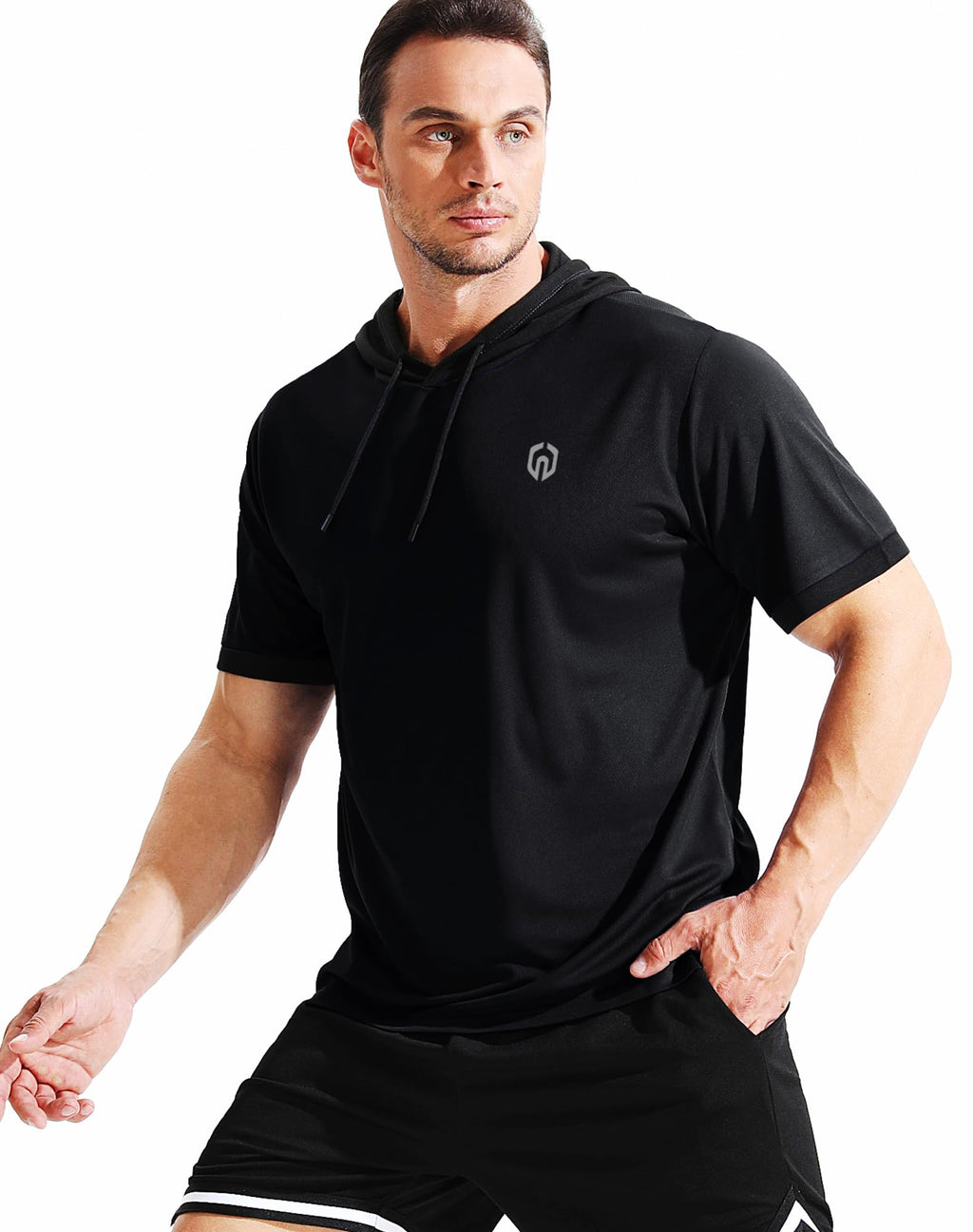 NELEUS Men's Dry Fit Performance Athletic Shirt with Hoods