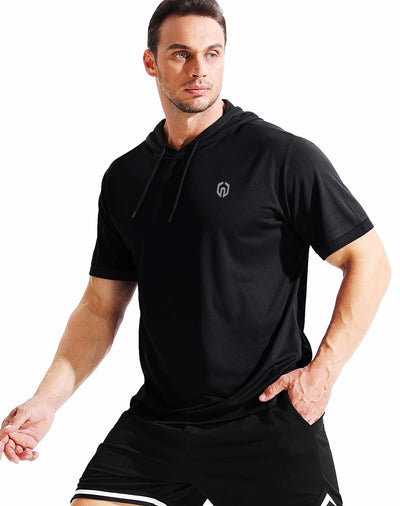 NELEUS Men's Dry Fit Performance Athletic Shirt with Hoods