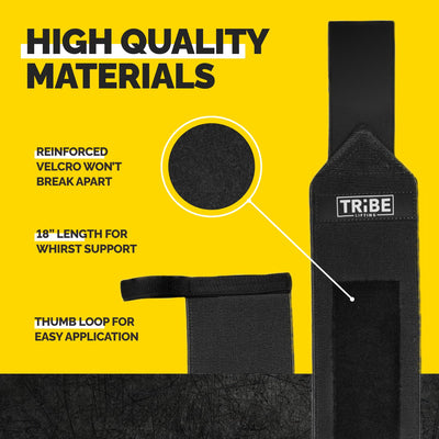 Heavy Duty Wrist Wraps & Lifting Straps – Weightlifting Wrist Wraps for Men with Silicone Grip & Padding – Gym Wrist Straps for Weightlifting