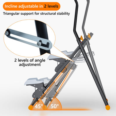 Stair Stepper for Home, Upgraded Vertical Climber Machine for Full-Body Workout, Compact Folding Cardio Exercise Climber, Resistance Adjustable Handlebar & Pedals