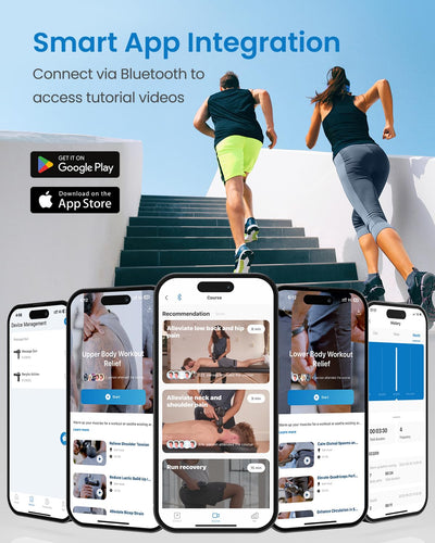 RENPHO Massage Gun Deep Tissue, Christmas Birthday Gifts for Women Men, Portable Percussion Massager for Back and Neck, Handheld Device with Carry Case, Active