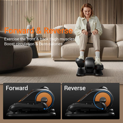 Under Desk Elliptical Machine, Electric Leg Exerciser for Seniors, Quiet & Portable Electric Seated Eclipse Exercise Training Machine with Remote, 12 Speeds & Mute Function, Manual & Auto Mode