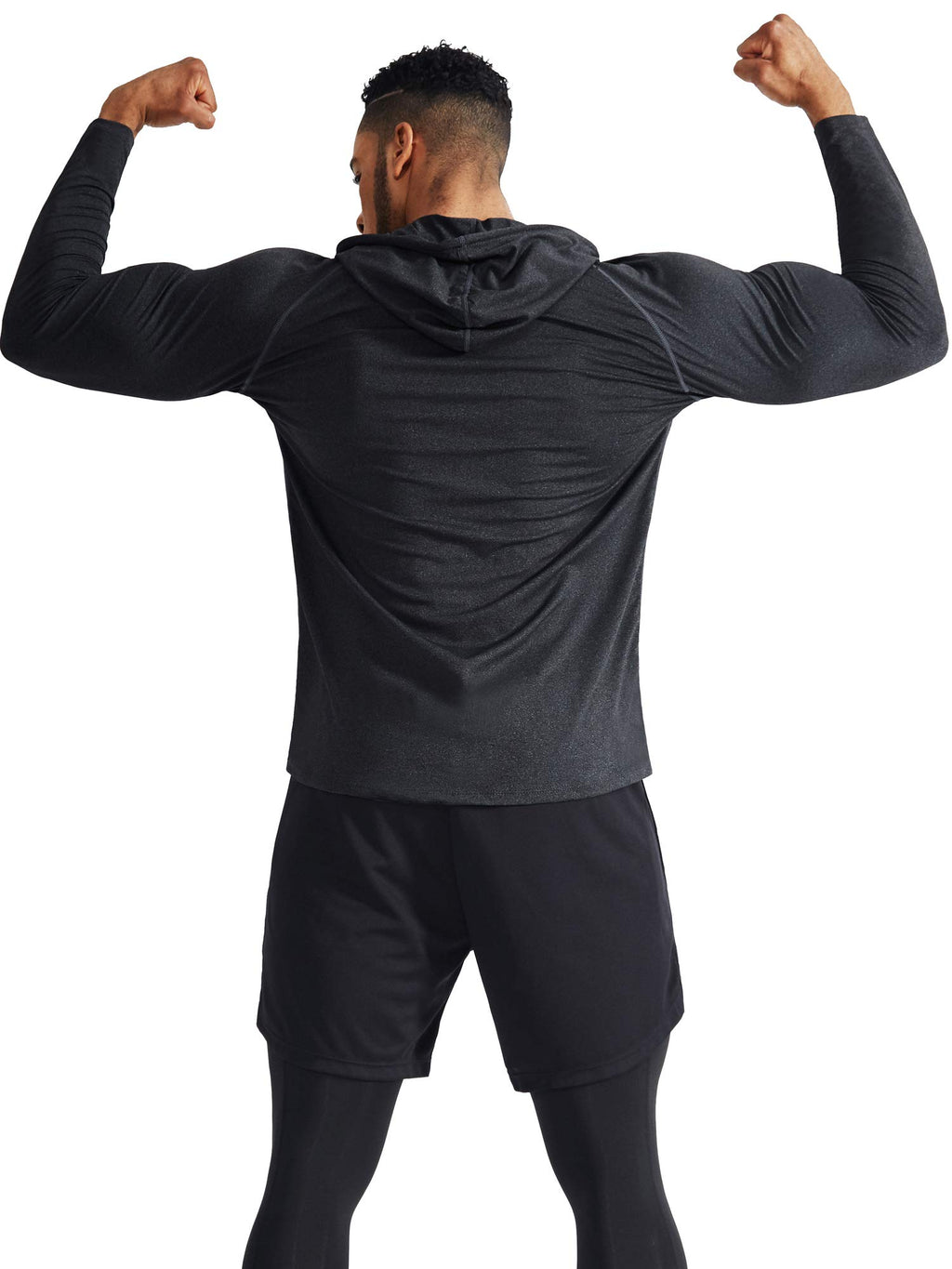NELEUS Men's Dry Fit Athletic Shirt Workout Running Long Sleeve Shirts with Hoods
