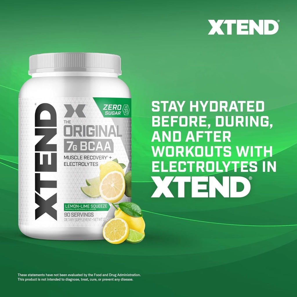 Xtend Original BCAA Powder 7g BCAA and 2.5g L-Glutamine, Sugar Free Post Workout Muscle Recovery Drink with Amino Acids for Men & Women, 30 Servings