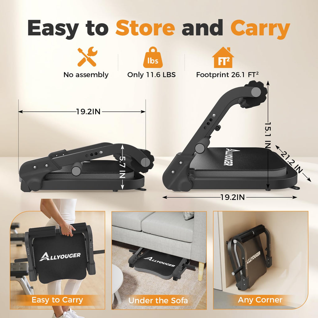 Ab Machine,Sit Up Exercise Equipment& Core Machine, Workout Equipment,Adjustable Ab Trainer with 3 Resistance Levels and Removable Auxiliary Handle,Home Gym Fitness Equipment for All Ages