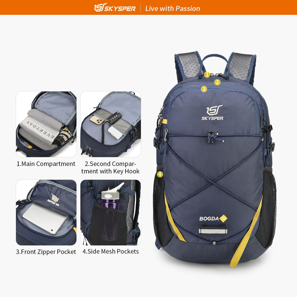 SKYSPER Small Hiking Backpack, 20L/30L Lightweight Travel Backpacks Hiking Daypack for Women Men