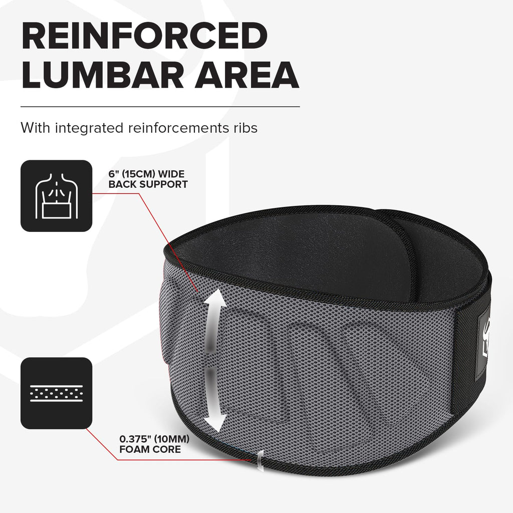 Weightlifting Belt For Men and Women - 6 Inch Auto-Lock Weight Lifting Back Support, Workout Back Support for Lifting, Fitness, Cross Training and Powerlifitng