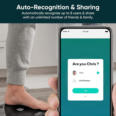 Ultra, Smart Scale with 4.3" Color Display, Digital Bathroom Scale for Body Weight BMI Muscle Mass Composition, Wi-Fi & Bluetooth Body Fat Scale with Heart Rate, 400 lbs (Black)