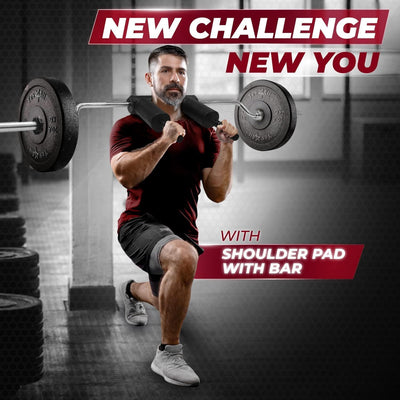 Yes4All Multi Grip Barbell & Cable Attachment - Swiss Bar, American Bar for Greater Range of Motion, with 2 Collars, Fits Olympic Weight Plates - Home Gym & Support Pressing, Lifting & Curls