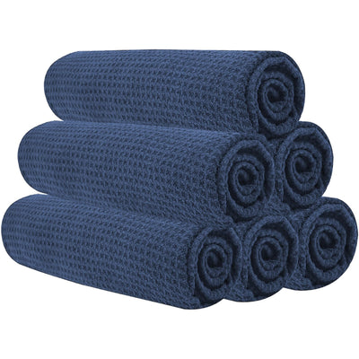 Microfiber Gym Towels for Working Out, Quickly Dry Yoga Towels for Men & Women Tennis, 16 Inch x 27 Inch, 6 Pack, Black