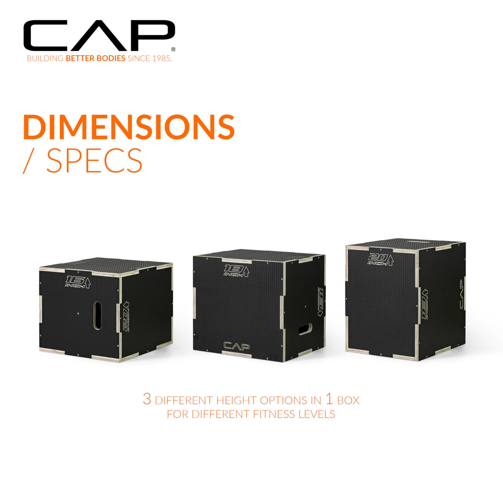 CAP Barbell 3-in-1 Plyometric Box | Multiple Styles and Sizes