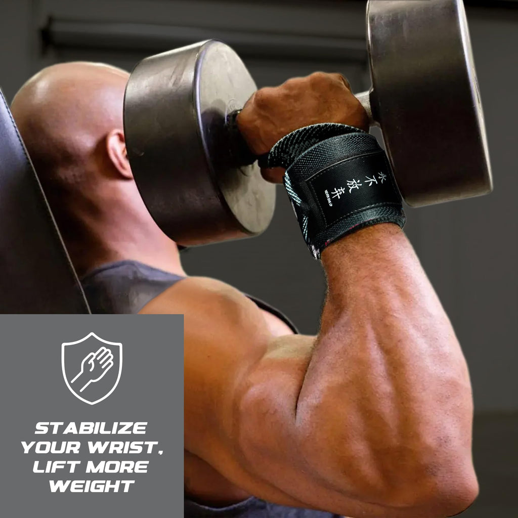 Katamu | Premium Wrist Straps | Wrist Support for Weighlifting, Powerlifting and Bodybuilding