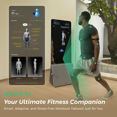 AEKE Smart Home Gym System- Fitness Mirror K1: AI-Powered All-in-One Fitness Machine for Full-Body Strength Training and Personalized Workout