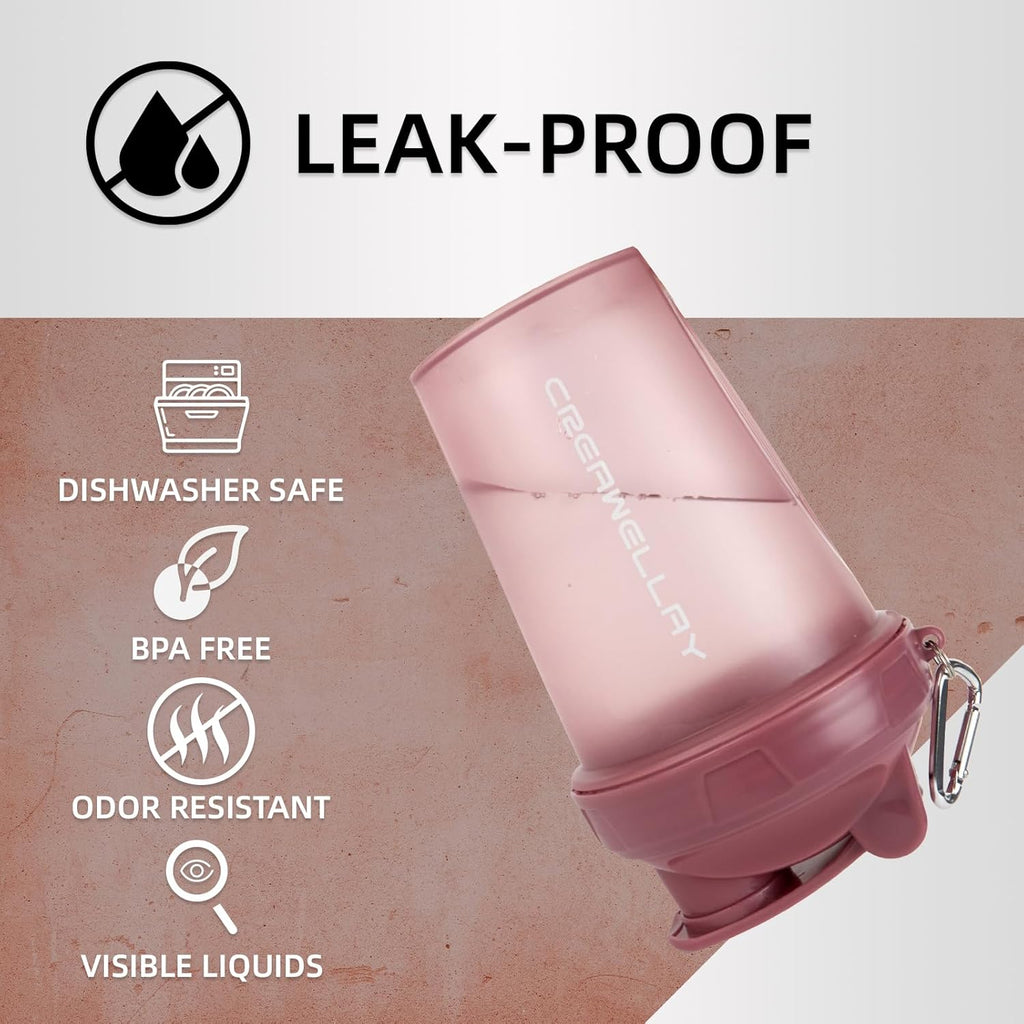 2 Pack Shaker Bottles for Protein Mixes, 17 oz Small Protein Shaker Bottle with Handle, Gym Shaker Cups with Blending Ball for Pre Workout, BPA-Free & Dishwasher Safe (Black, Pink)