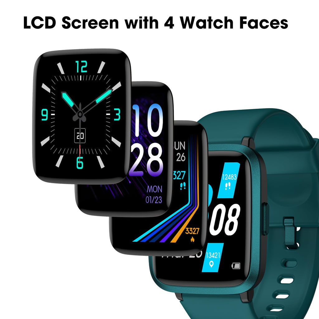 Smart Watch, Fitness Tracker with Heart Rate Monitor, Blood Oxygen, Sleep Tracker, 41mm Touchscreen Smartwatch for Android iOS Swimming Waterproof Pedometer Step Calories Tracker for Women Men